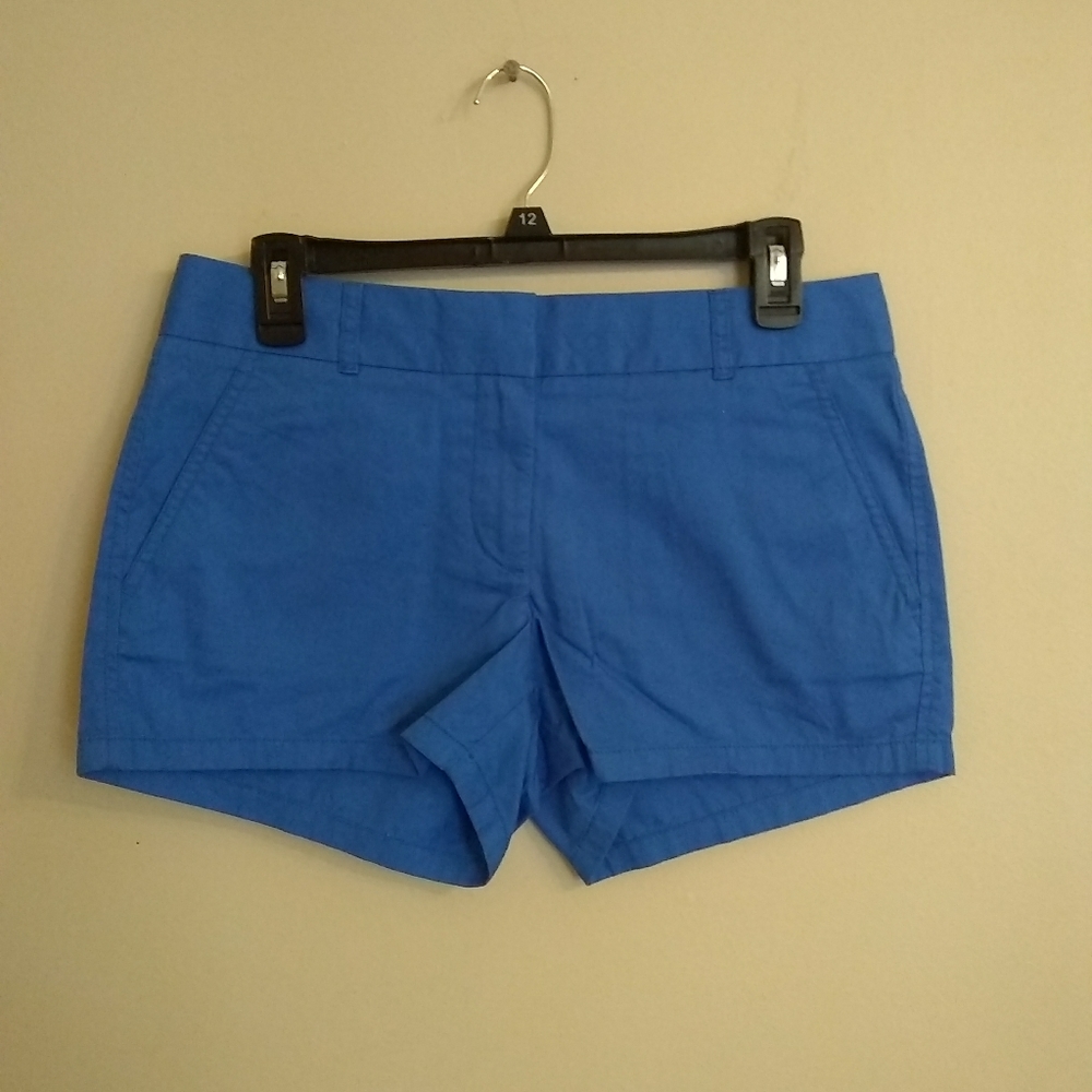J crew 100% cotton royal blue chino shorts